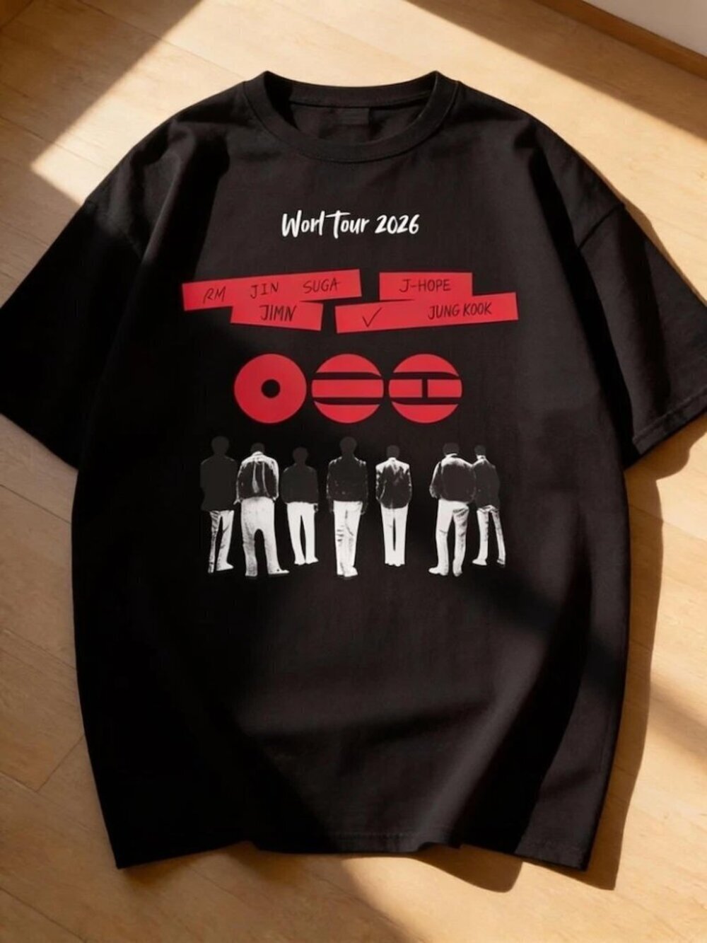 BTS World Tour 2026 T-Shirt, Minimalist K-Pop Army Concert Tee 2